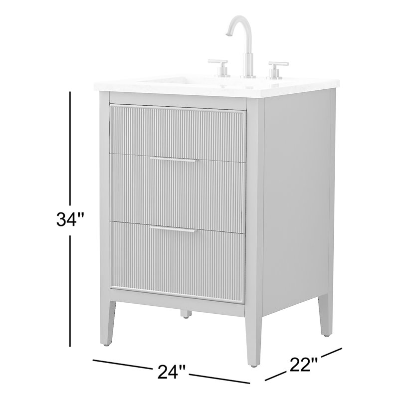 Emma 24" W Single Vanity, Vintage Green