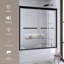 Porte de baignoire coulissante double en verre trempé transparent l 57 à 60 po x H 62 po Jraty-92360747