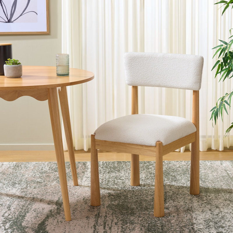 Koki Dining Chair, White, Natural