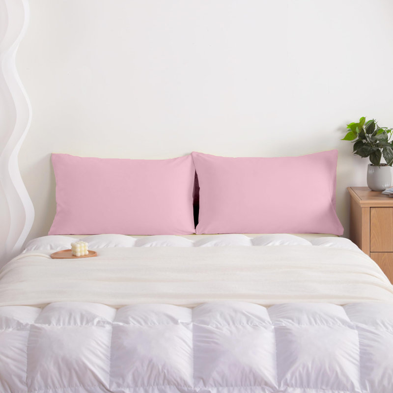 Taies d'oreiller en microfibre brossée Easy Care, Pink, Taie d'oreiller très grande