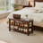 2-Tier Solid Wood Shoe Bench, Entryway Storage