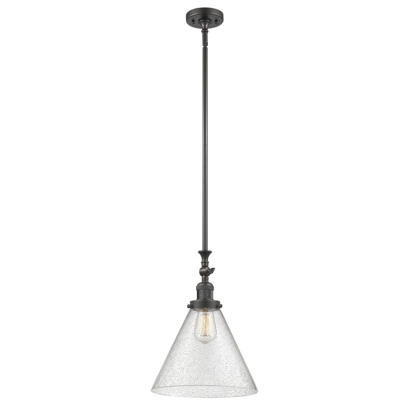 1 - Light Single Pendant, Oil Rubbed Bronze, Clear, 6 Watt Vinage LED Bulb