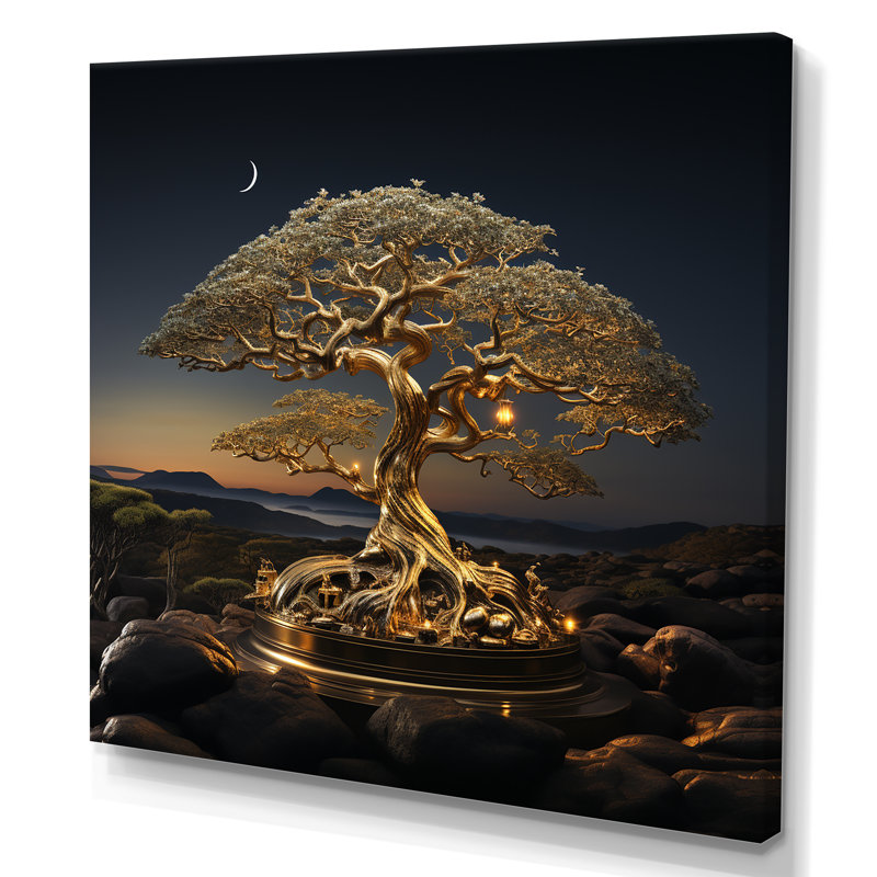 Bonsai force sur une impression sur toile, H 16 po x l 16 po x P 1 po, Toile tendue
