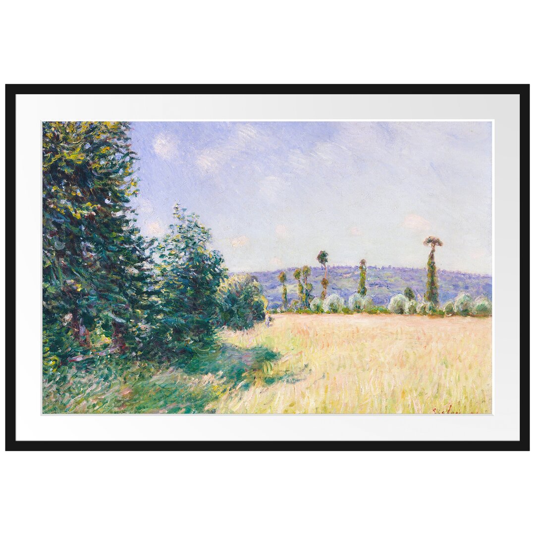 Gerahmter Kunstdruck Sahur's Meadows in Morning Sun von Alfred Sisley