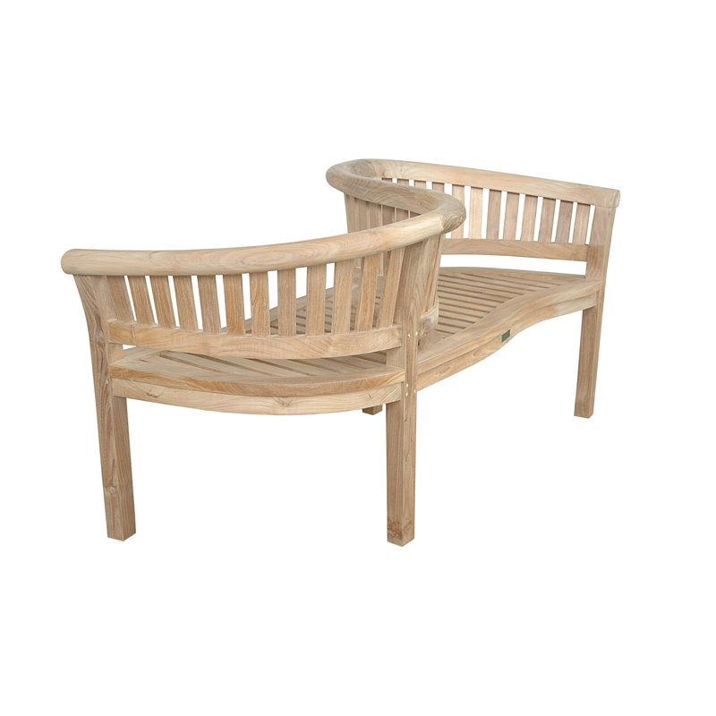 Curve Teak Garden Bench