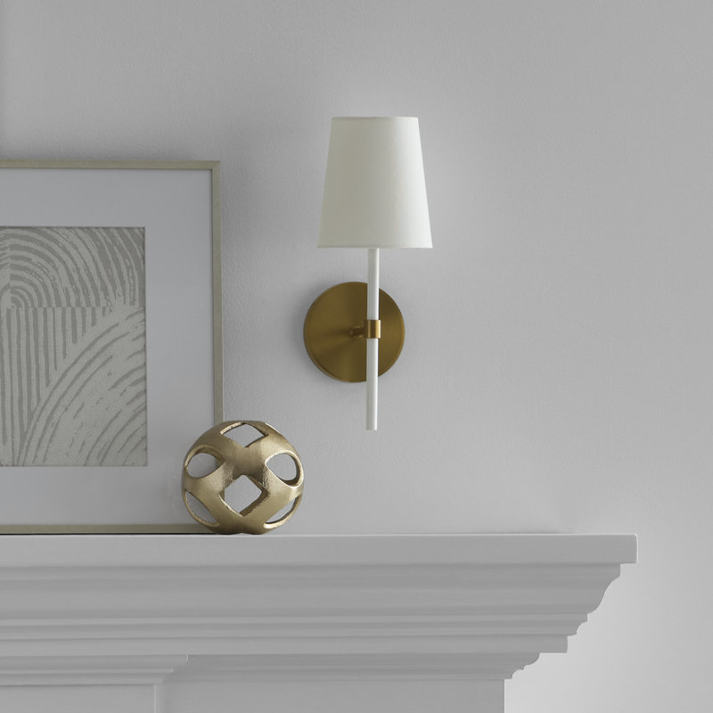 Monroe 1 - Light Armed Sconce, Burnished Brass NVY
