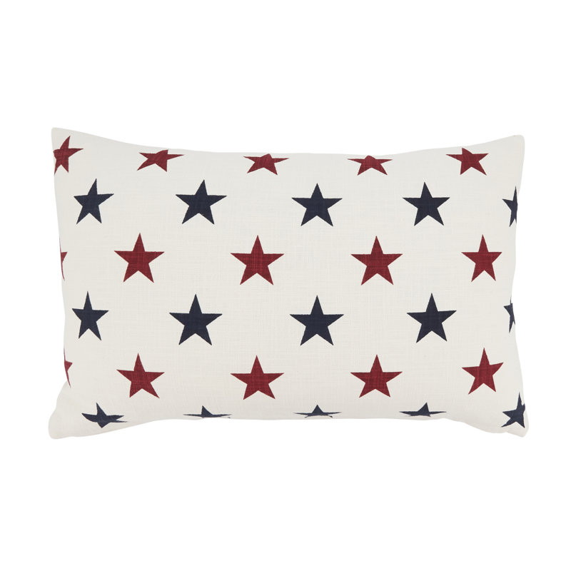Coussin décoratif en polyester Americana Stars, H 13 po x l 20 po, Rectangulaire, polyester