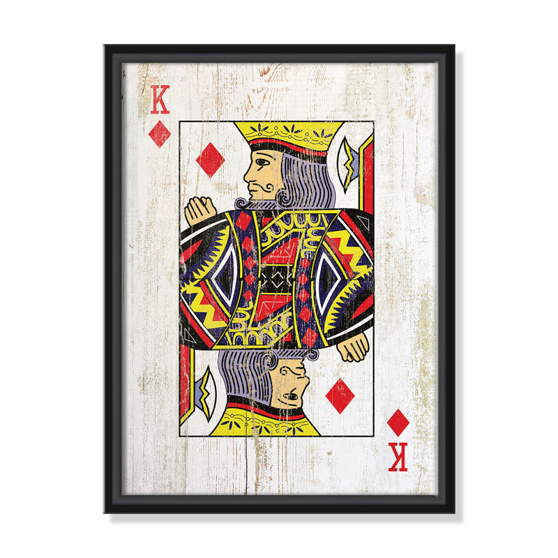 «Card King of Diamonds - Floater Frame», impression sur toile, H 28 po x l 22 po x P 2 po