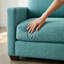 Canapé classique Hepburn Emerald avec tissu écume de mer, durable et personnalisable pour les espaces de vie modernes