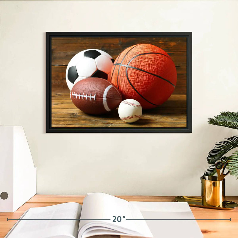 Balls For Caley, Floating Frame Black, 13" X 9"