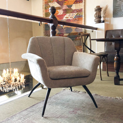 Birta Upholstered Chenille Armchair