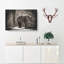 Mother And Baby Elephant Together - Wrapped Canvas-56628924