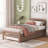Twin Size Platform Bed Frame with Trundle-1225100196-1225100203