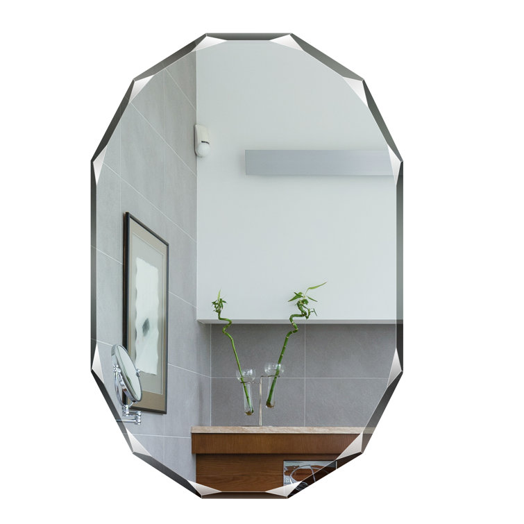 Devika Beveled Frameless Bathroom Mirror