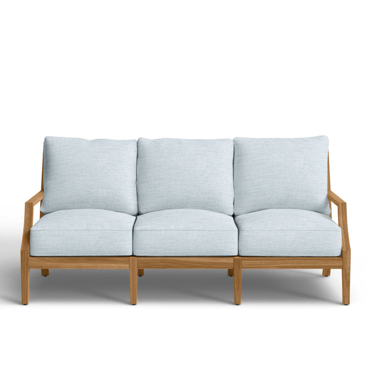 Haley Teak Outdoor Lattice Back Sofa