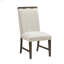 Table de salle à manger moderne avec finition brun et table d'appoint extensible avec chaises d'appoint beige-1512494431