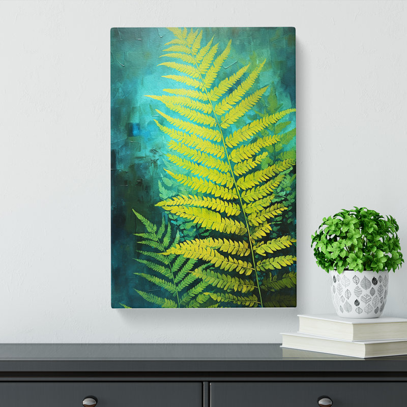 Fern Leaf Expressionism - Print, 76cm H x 50cm W x 3cm D