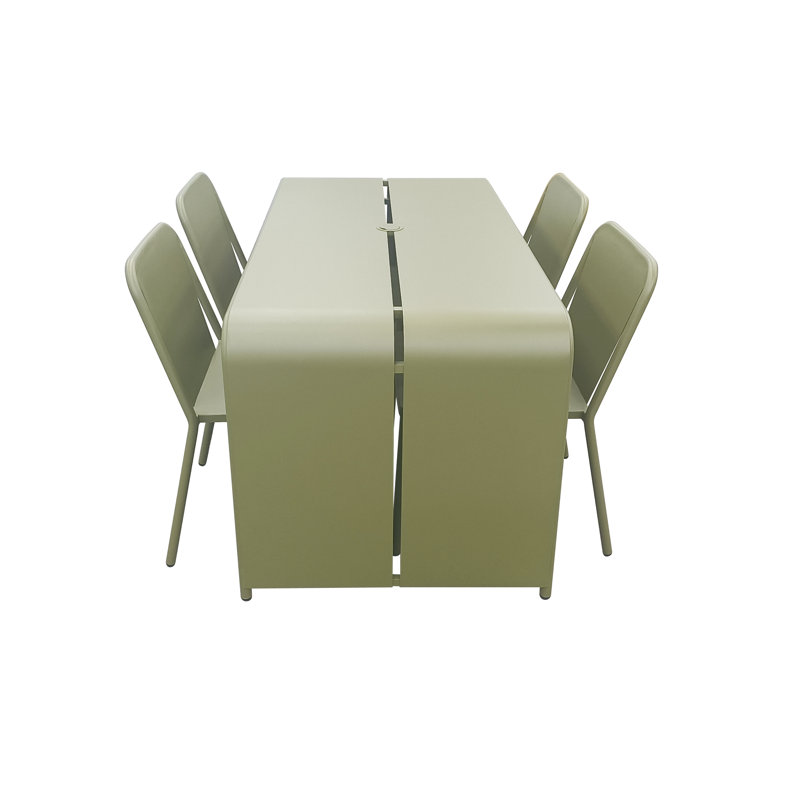 Silas Aluminum 5 Pc Dining Set