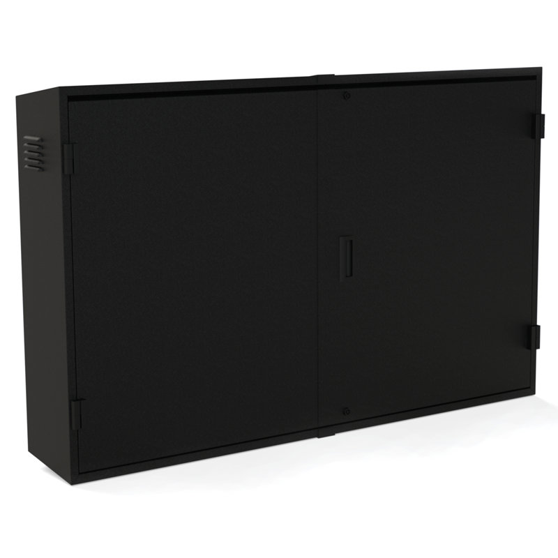 Black Metal Weatherproof Outdoor TV Enclosure for 55" TV