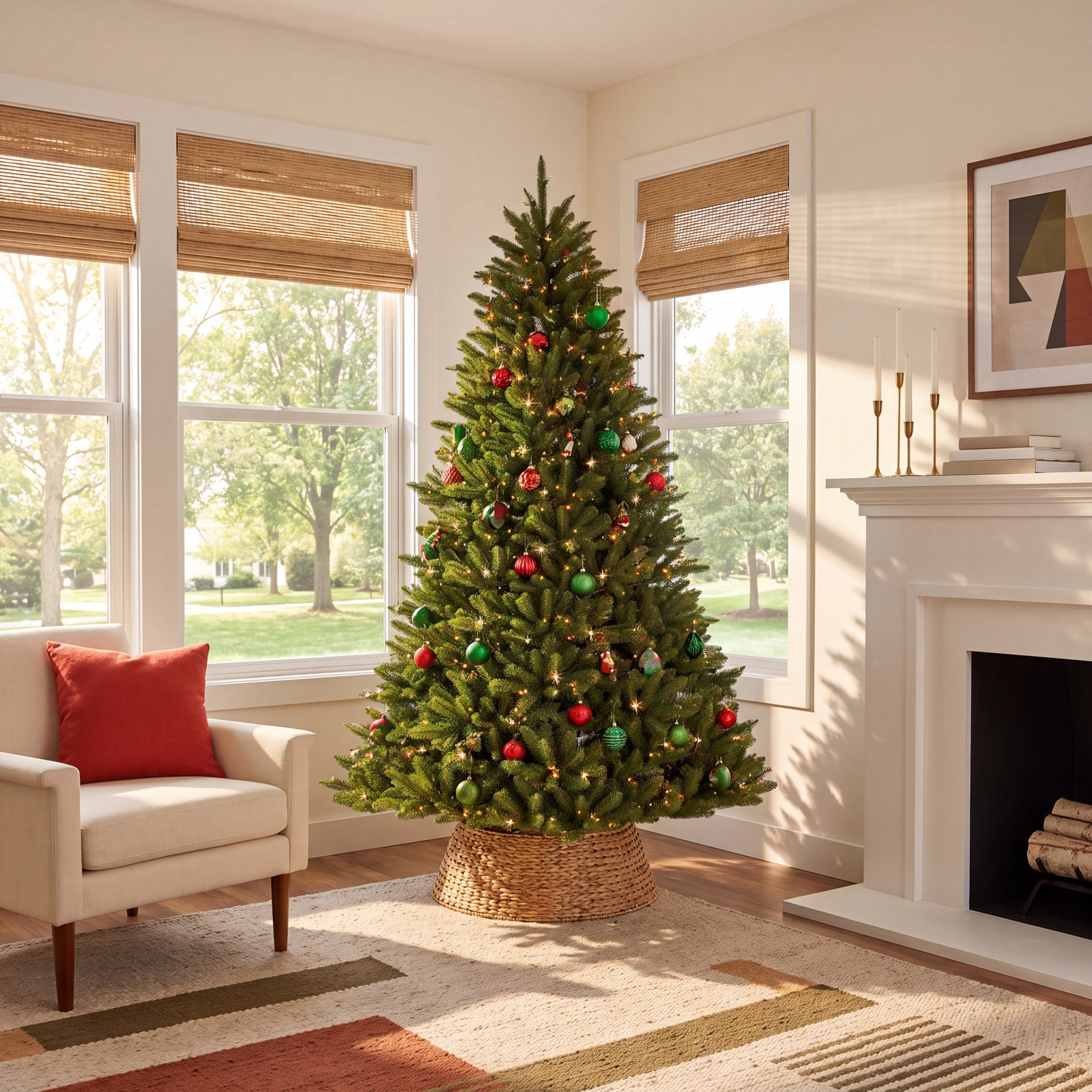 7.5' Pre-Lit Fir Christmas Tree