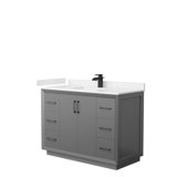 48'' Single Bathroom Vanity with Cultured Marble Top