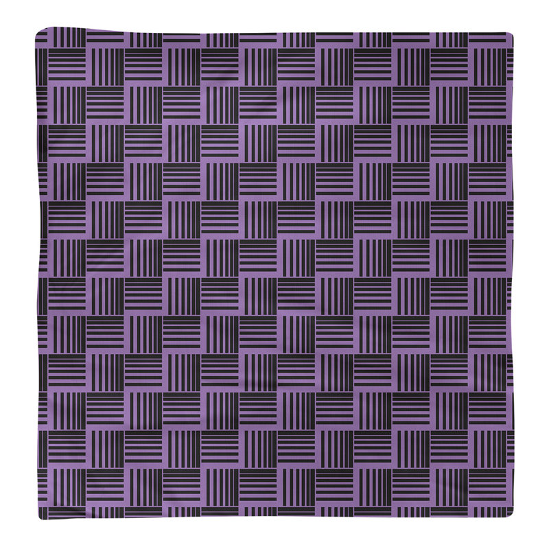 Serviette de table en coton de couleur contrastée, H 0,1 po x l 22 po x P 22 po, Violet / noir, Croisé en coton