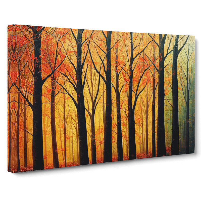 Bold Autumn Forest - Wrapped Canvas, 35cm H x 50cm W x 3cm D