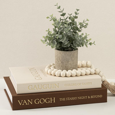 Livres décoratifs pour la décoration intérieure - Boîte à faux livres empilable pour le style de la table basse et le rangement caché - Faux livres en lin neutre comme présentoir pour tablette et vestibule