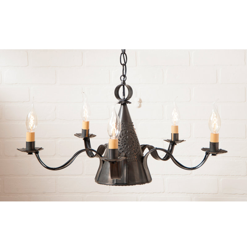 Lustre classique à 5 lumières de style bougie