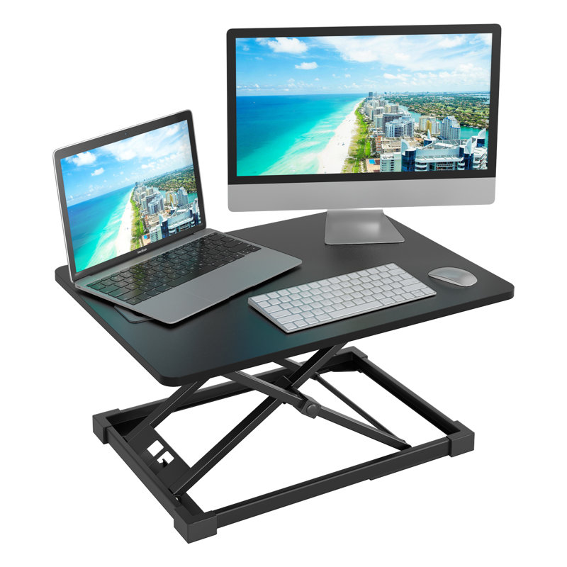 Adjustable Height Plastic / Acrylic Iron Standing Desk Converter