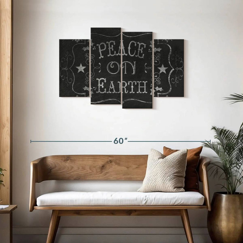 Lelend Chalkboard Peace On Earth, 27" H x 43" W