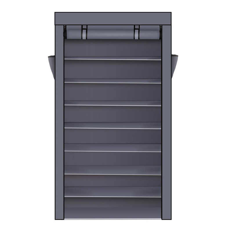 30 Pair Shoe Storage Cabinet, Gray