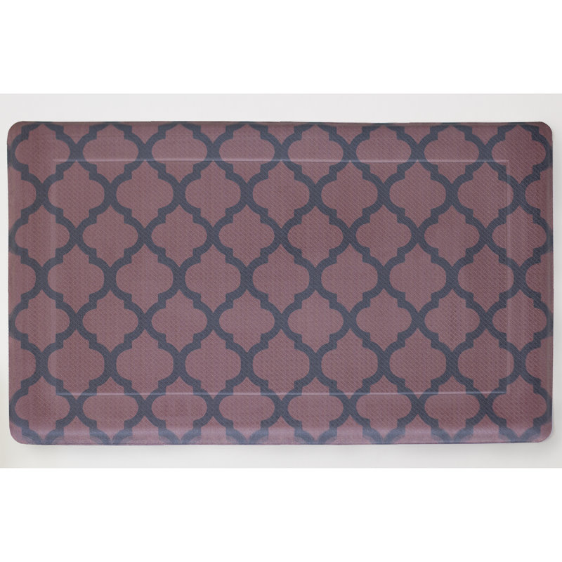 Synthetic Anti-Fatigue Non-Skid Kitchen Mat, Red / Black