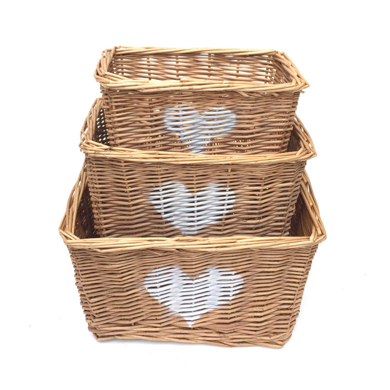 Brambly Cottage Wickersham Wicker Decorative Basket, Oak, 20 x 33 x 24