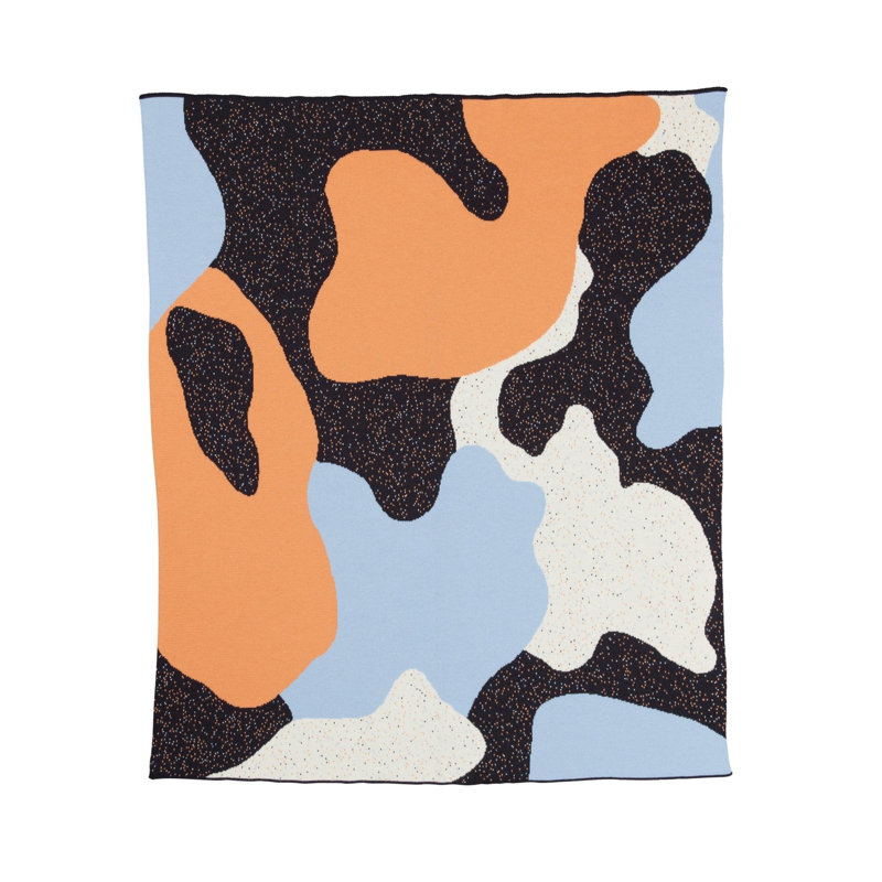 Le Platane Throw Blanket, Loquat, Merino Wool
