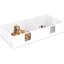 Cage de maternité Canine - ventilée, spacieuse, boîte de soutien pour chien de grande taille 96 po x 47 po x L 96,1 po x l 47,2 po x H 18,9 po