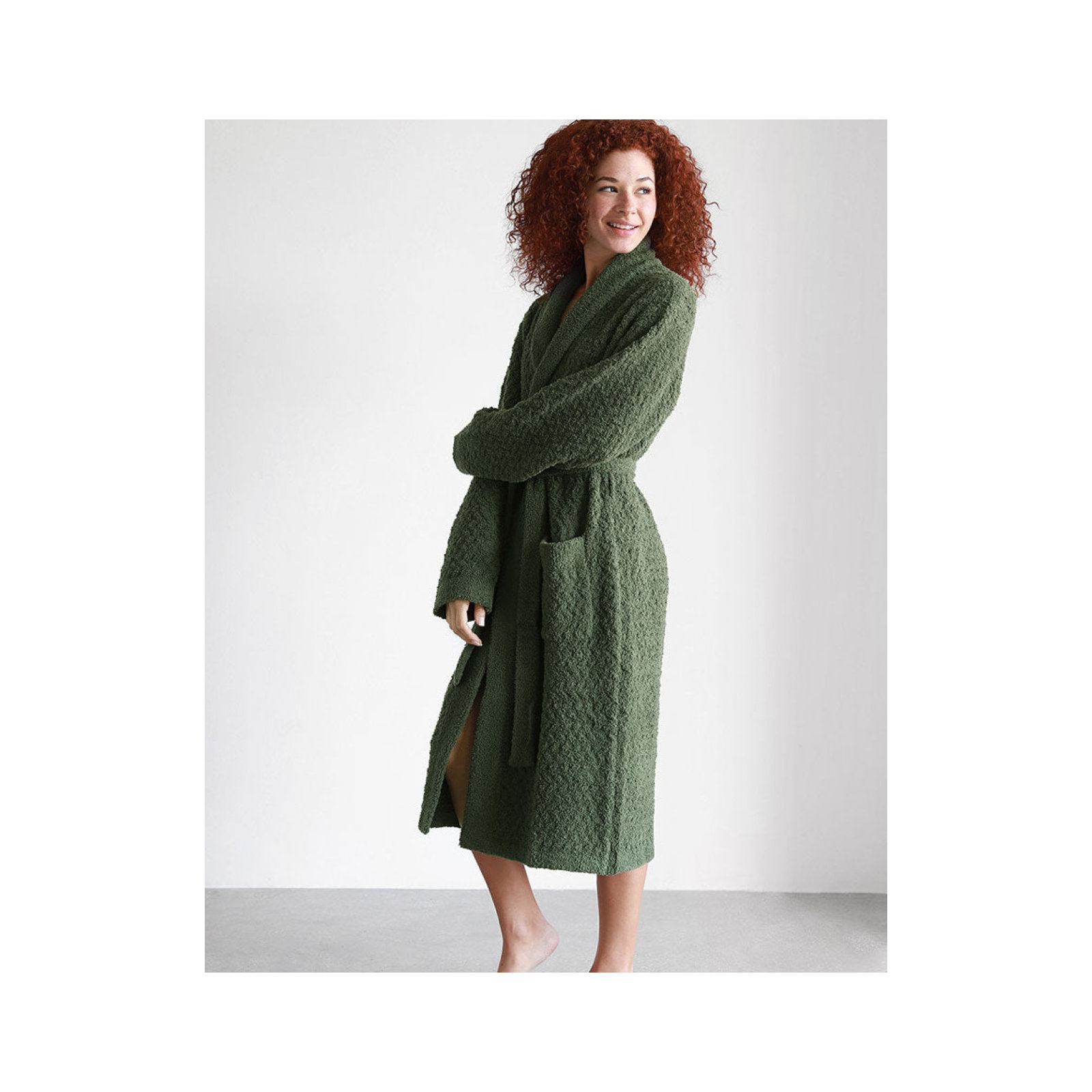 Snug Waffle Robe, S / M, Moss