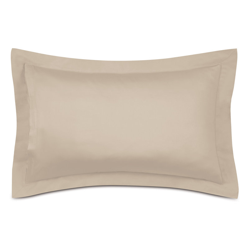 Deluca 100% Cotton Pillow Sham, Queen, Almond