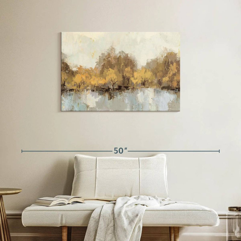 Avery, rivière d'automne, reflet doré, H 24 po x l 36 po