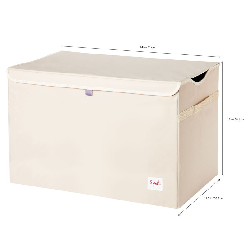 3 Sprouts Collapsible Toy Chest Storage Bin for Kids Playroom, Walrus