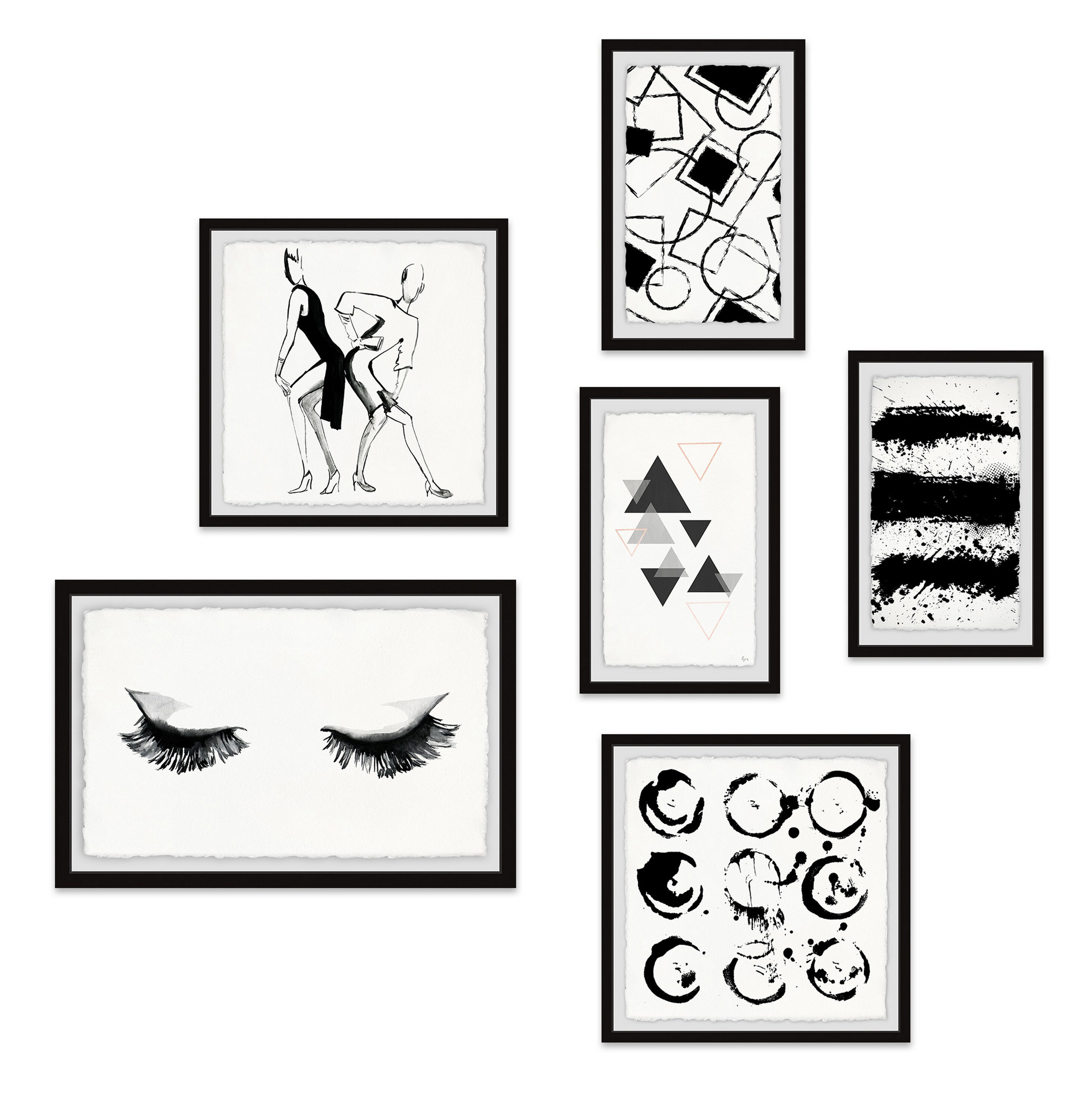 https://assets.wfcdn.com/im/47273861/compr-r85/6196/61962676/billington-chromatic-inks-hexaptych-framed-on-paper-5-pieces-gallery-wall-set.jpg