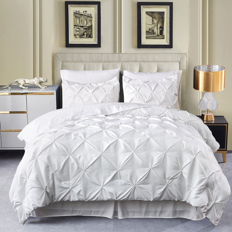 Ensemble d'édredon en microfibre HK-PT0120210625, Blanc, Édredon simple + 5 pièces supplémentaires