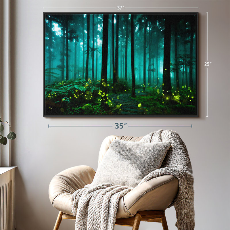Glowing Fireflies Canvas Print, 25" H x 37" W