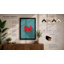 Crab in Teal Modern - Framed Print-701770942-701770913