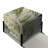 Palm Impression Tropical Pattern I - Tropical Square Ottoman