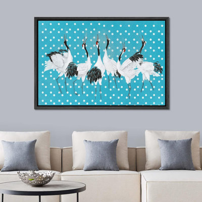 IDÉE4WALL, reproduction d'art sur toile encadrée, décoration de chambre de style BCBG, motif d'oiseaux, animaux, nature, décoration, multicolore, rustique coloré pour le salon, la chambre à coucher, le bureau, encadrée sur toile