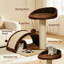 Cat Tree Kitten Activity Centre with Sisal Scratching Post & Hanging Toy Ball, Beige-2031009152