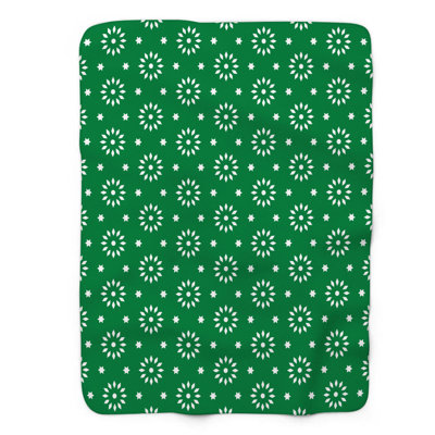 Motif vert - couverture sherpa 1 pièce de qualité supérieure 0176