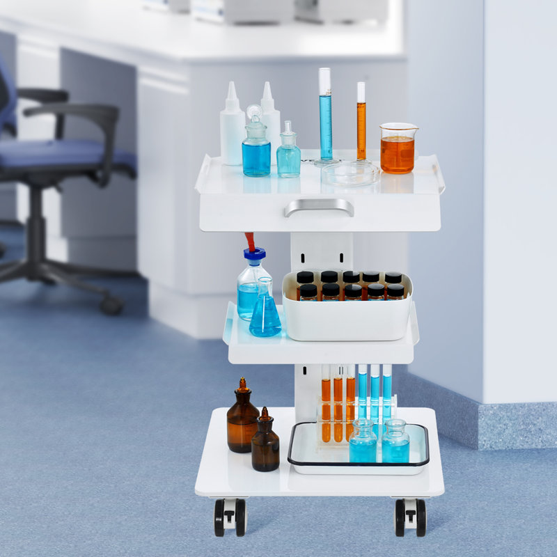 23.82'' H x 14.17'' W Lab Cart with Wheels