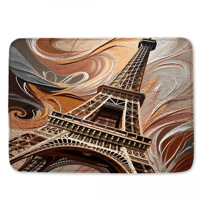 Eiffel Tower Bath Mat Contemporary Bathroom Decor